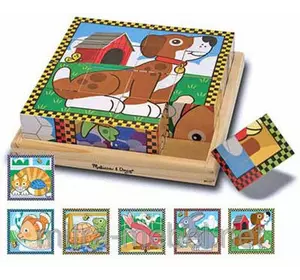 Кубики в коробке 16 шт "Домашние животные"