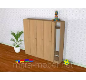 Шкаф детский пятисекционный (1520*250*1250h)