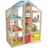 Кукольный домик деревянный с подъемником,мебелью и куклами