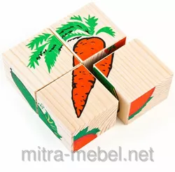 Кубики сложи рисунок фрукты