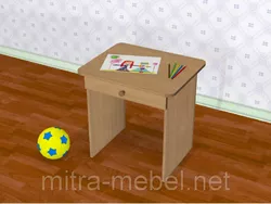 Стол детский одноместный с ящиком (550*450*h)