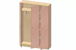 Шкаф для одежды К-134 (900*320*1860h)