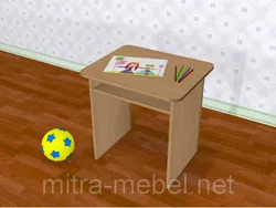 Стол детский одноместный с полкой (550*450*h) Стол детский одноместный с полкой (550*450*h)