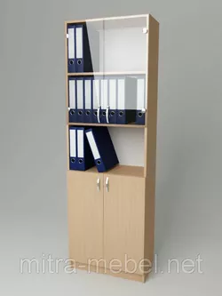 Шкаф для документов со стеклом К-113 (600*320*1860h)
