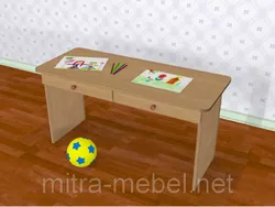Стол двухместный детский с ящиками (1100*450*h) Стол двухместный детский с ящиками (1100*450*h)