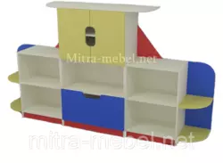 Cтенка для игрушек в детский сад (2600*420*1200h) Cтенка для игрушек в детский сад (2600*420*1200h)