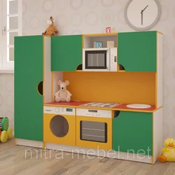Детская игровая кухня Фиона 1600*430*1250h Детская игровая кухня Фиона 1600*430*1250h