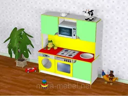 Детская игровая кухня Малютка 1200*430*1250h Детская игровая кухня Малютка 1200*430*1250h