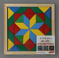 Мозаика деревянная, 40 деталей (2-ва вида фигур) Мозаика деревянная, 40 деталей (2-ва вида фигур)