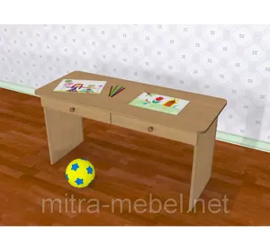 Стол двухместный детский с ящиками (1100*450*h) Стол двухместный детский с ящиками (1100*450*h)